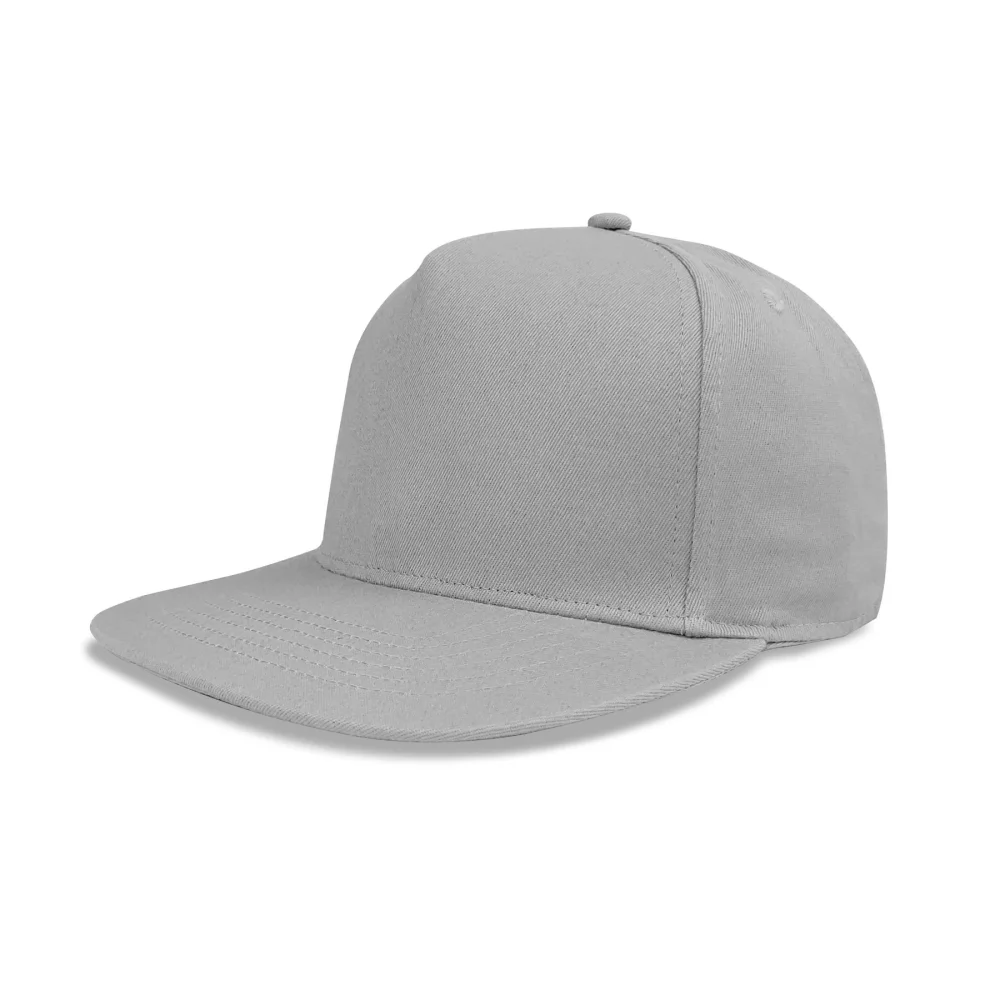 Casquette plate en sergé de coton de luxe à 5 panneaux construits