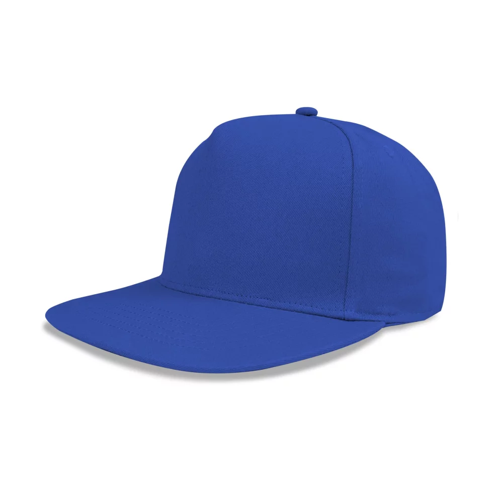 Casquette plate en sergé de coton de luxe à 5 panneaux construits