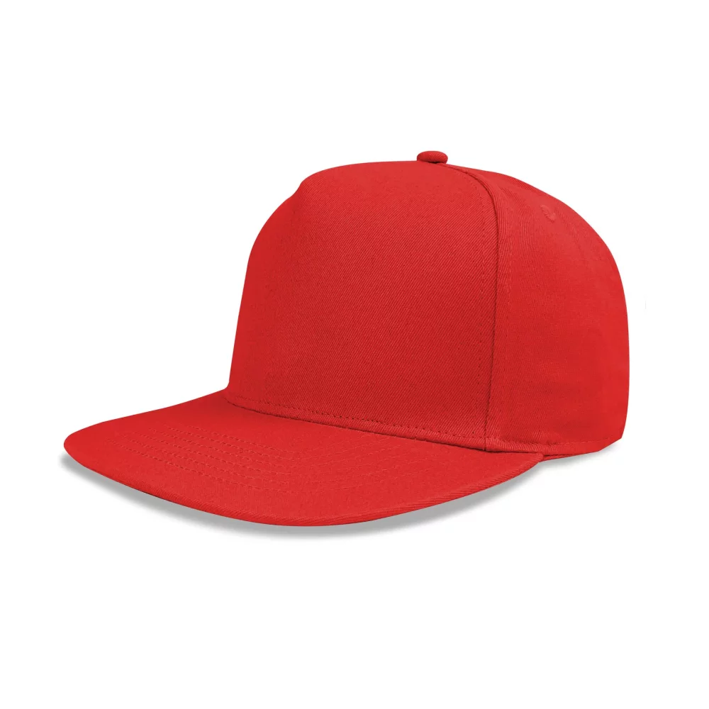 Casquette plate en sergé de coton de luxe à 5 panneaux construits