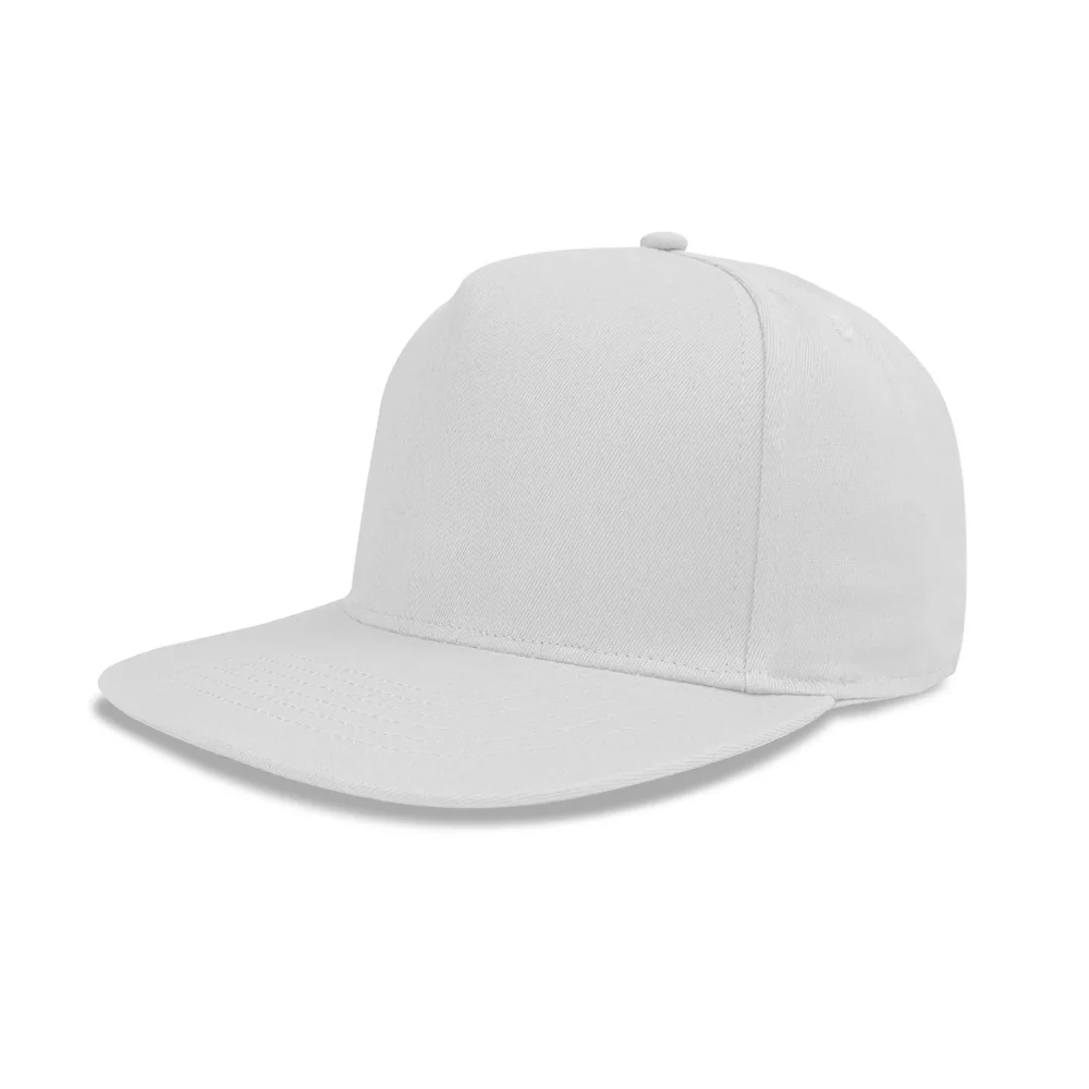 Casquette plate en sergé de coton de luxe à 5 panneaux construits