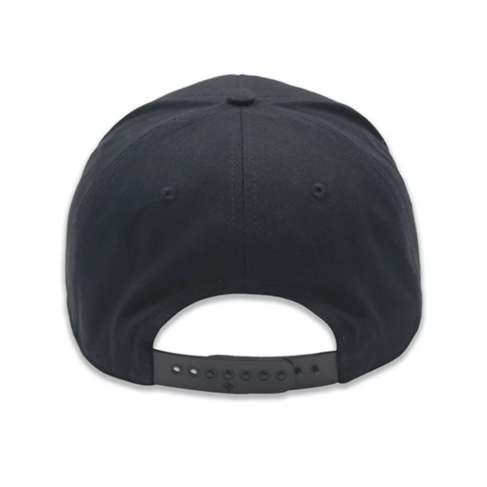 Casquette plate en sergé de coton de luxe à 5 panneaux construits