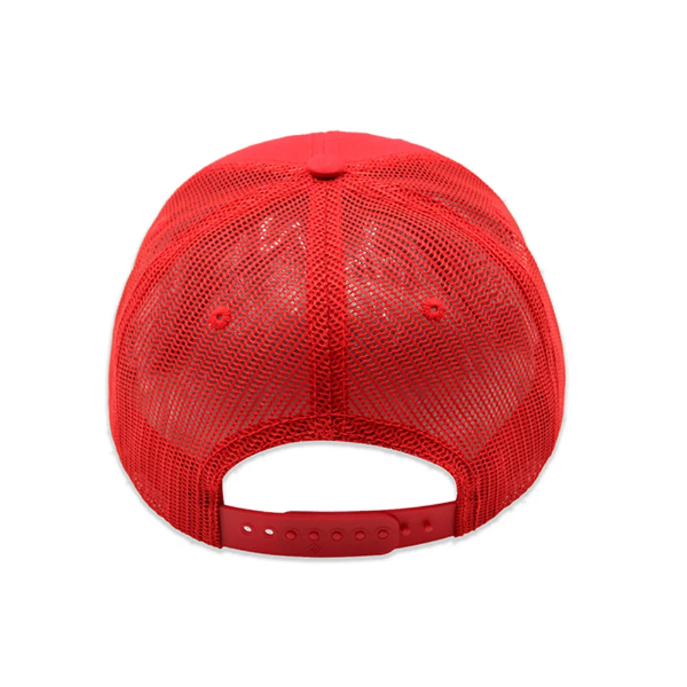 Casquette à pic plat en coton twill de luxe à 5 panneaux avec dos en maille.