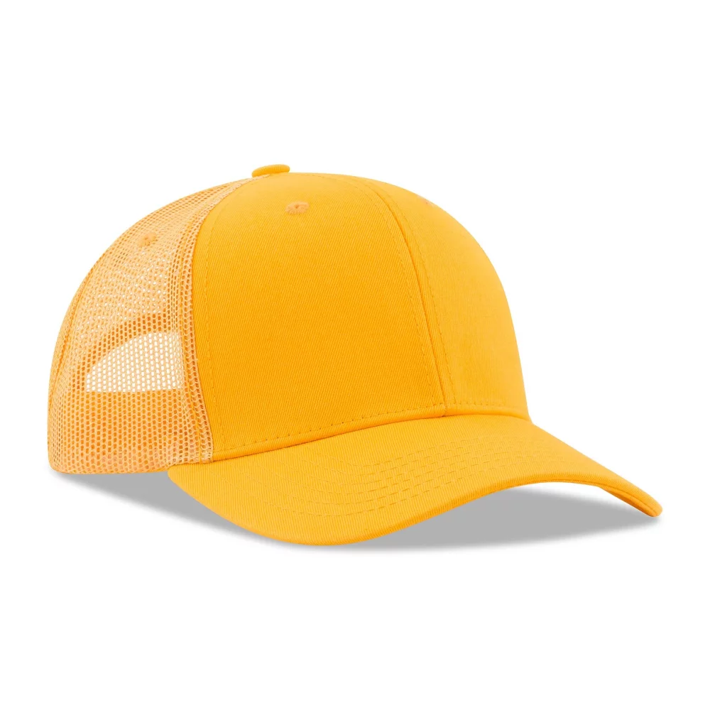 Casquette de style professionnel en coton sergé de luxe à 6 panneaux avec filet en arrière.