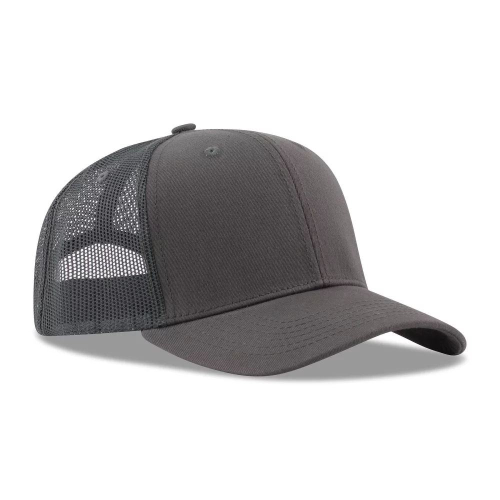 Casquette de style professionnel en coton sergé de luxe à 6 panneaux avec filet en arrière.
