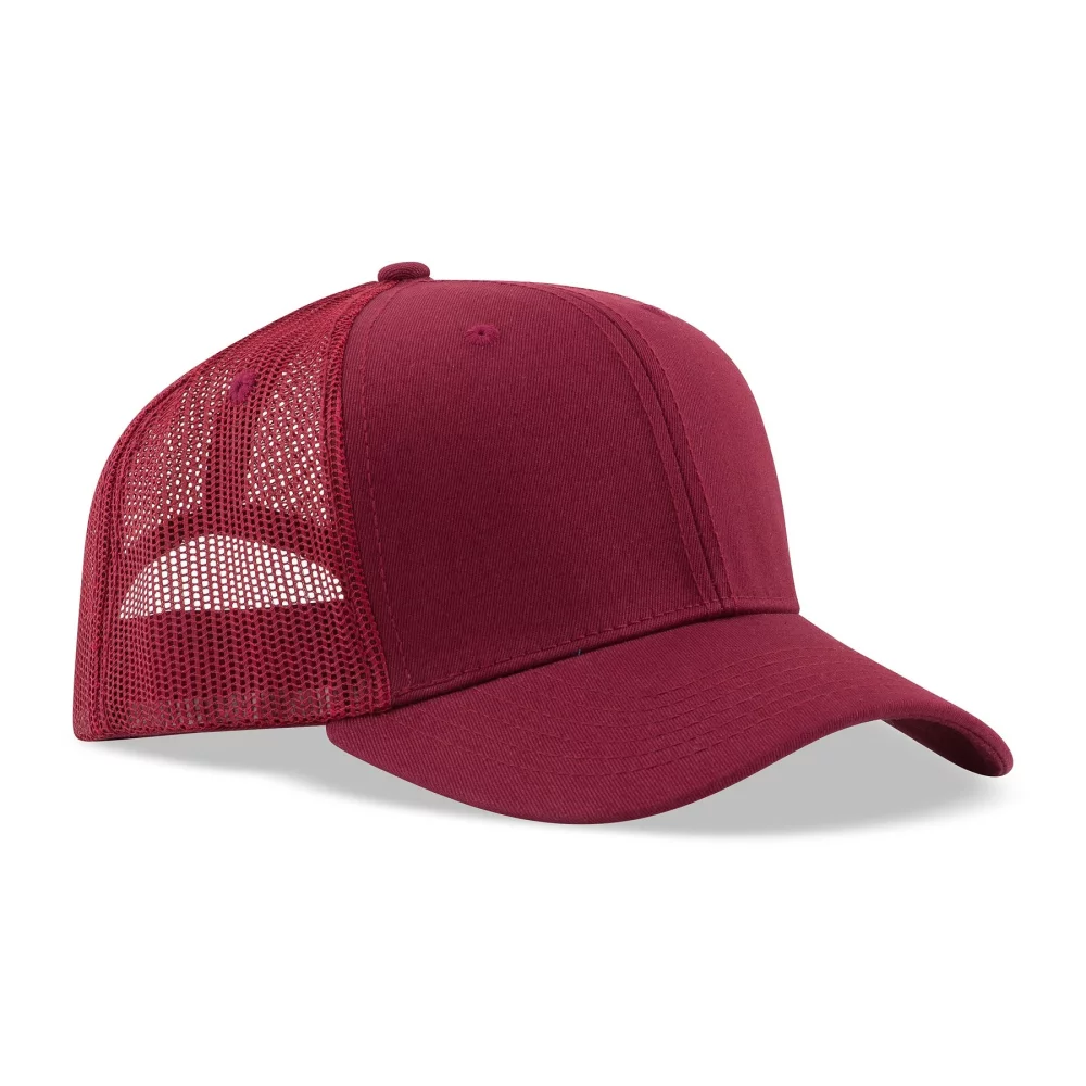 Casquette de style professionnel en coton sergé de luxe à 6 panneaux avec filet en arrière.