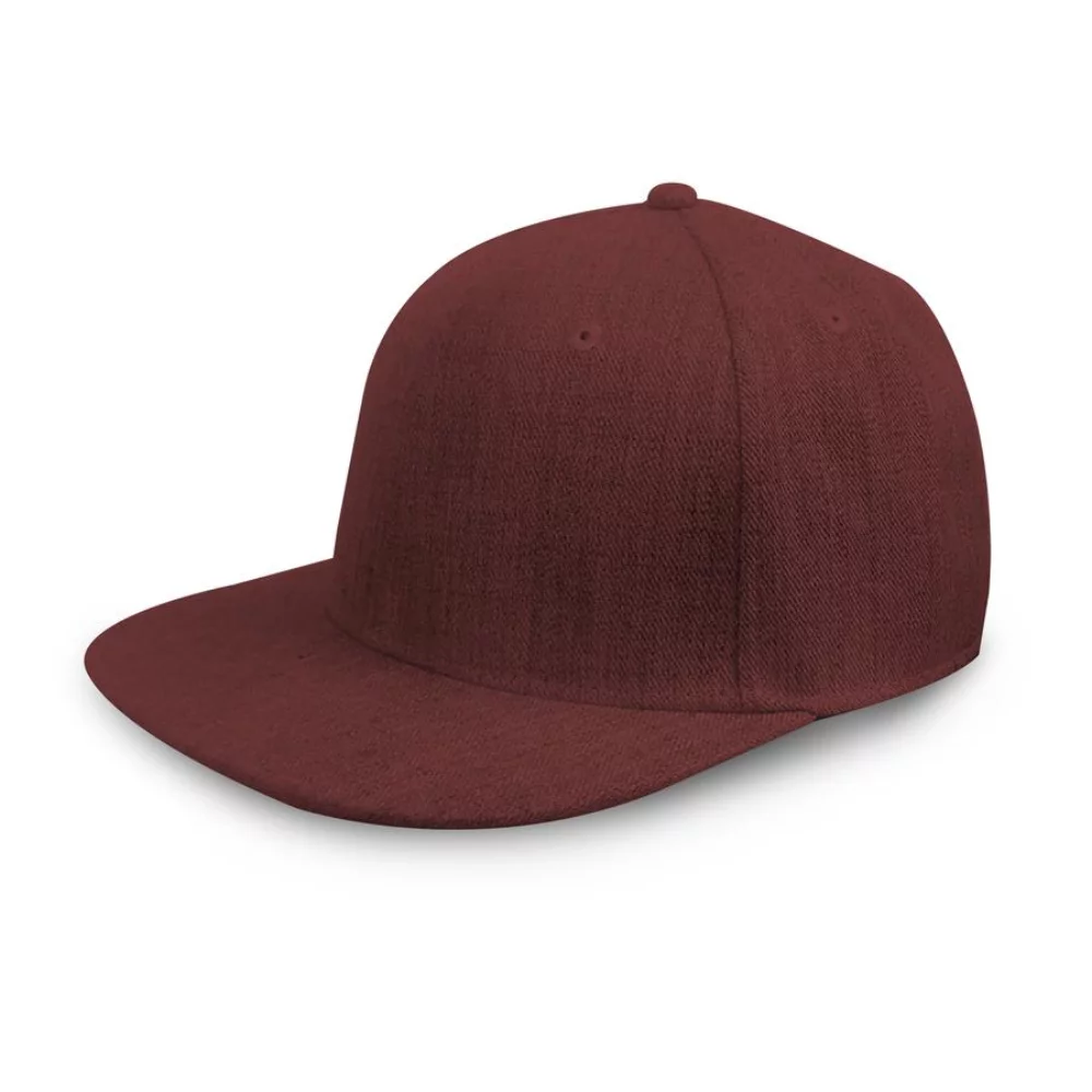 Casquette à visière plate en laine mélangée