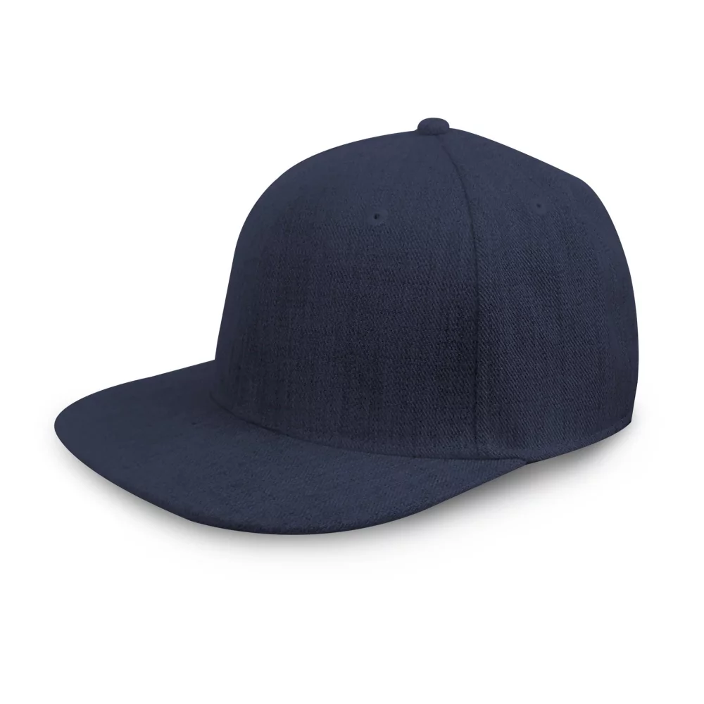 Casquette à visière plate en laine mélangée