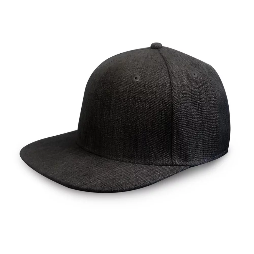 Casquette à visière plate en laine mélangée