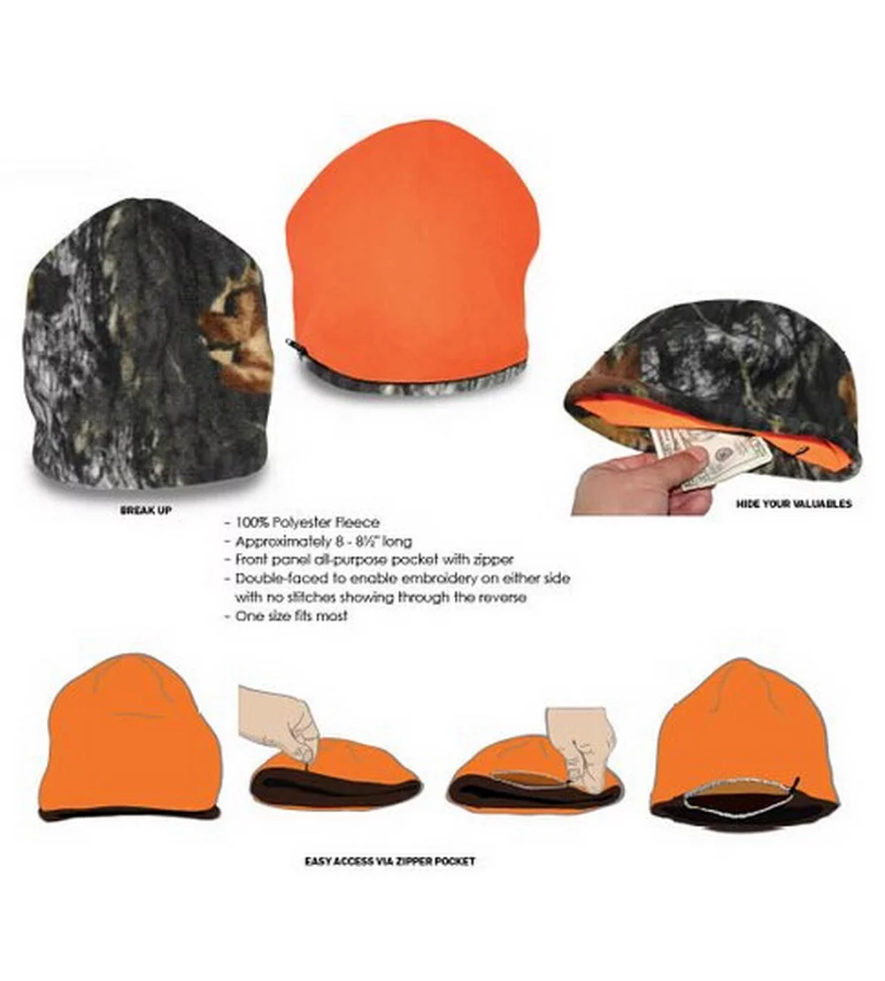 Bonnet en polaire camouflage réversible Mossy Oak® Break Up®