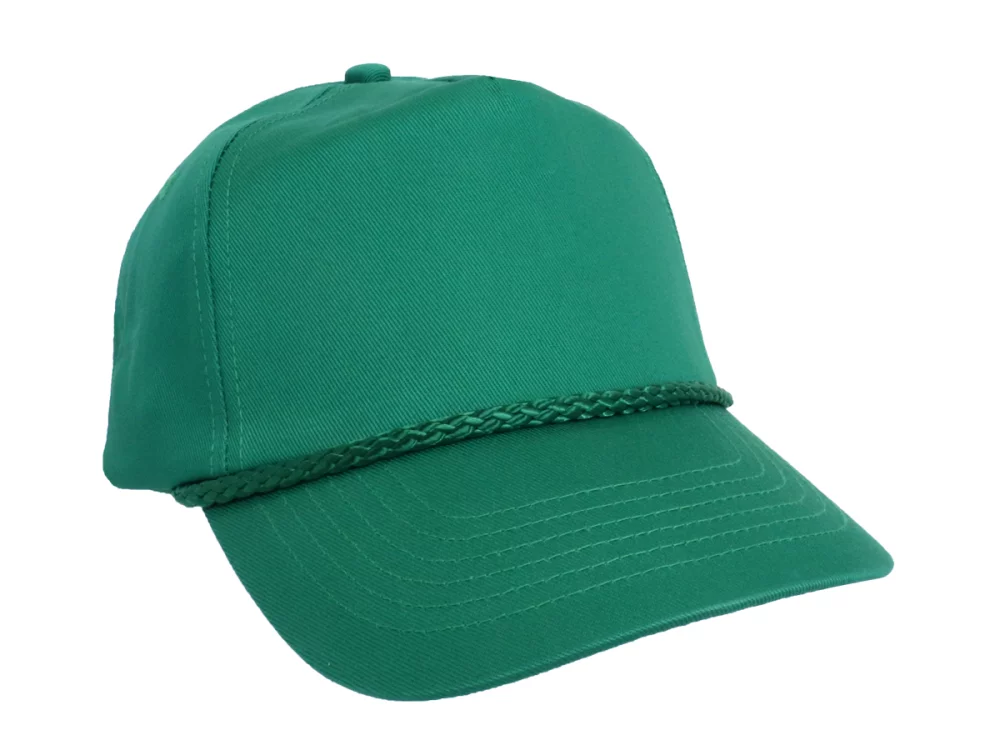 Casquette de baseball en sergé de coton à 5 panneaux