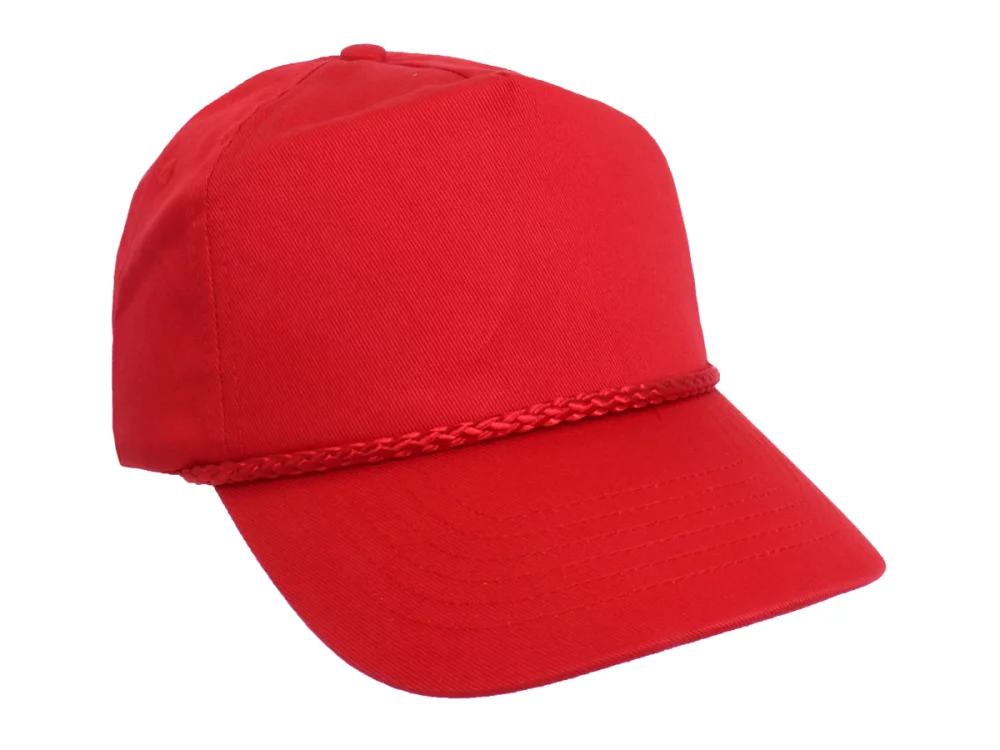 Casquette de baseball en sergé de coton à 5 panneaux