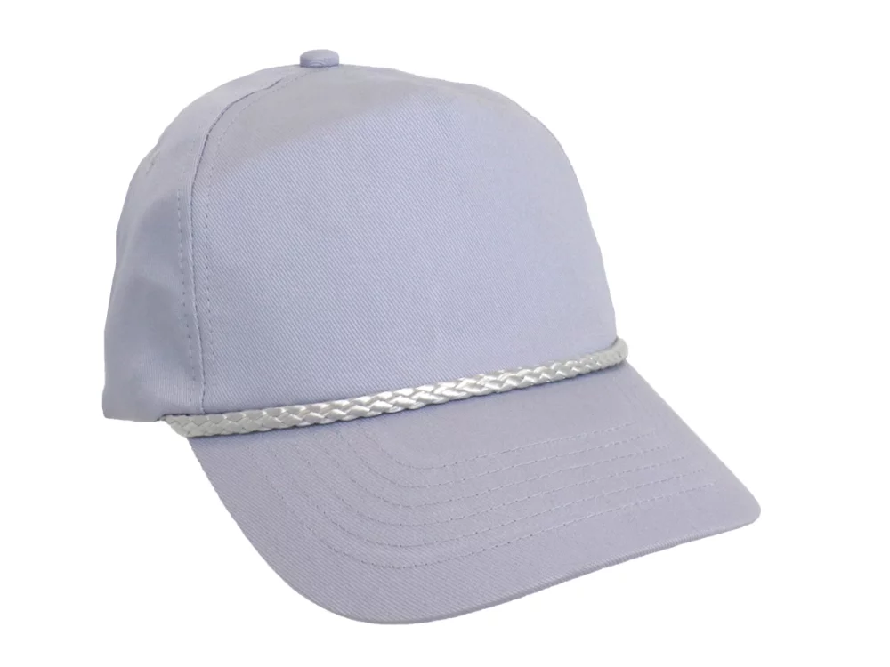 Casquette de baseball en sergé de coton à 5 panneaux