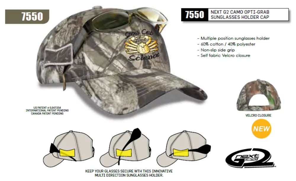 Casquette porte-lunettes de soleil Next G2® Camo Opti-Grab
