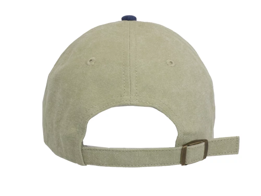 Casquette en toile brossée lavée et vieillie (bicolore)