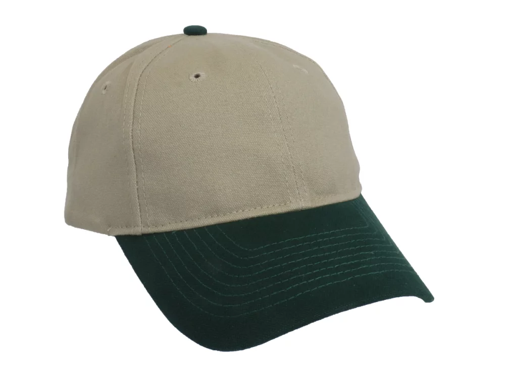 Casquette en toile brossée lavée et vieillie (bicolore)