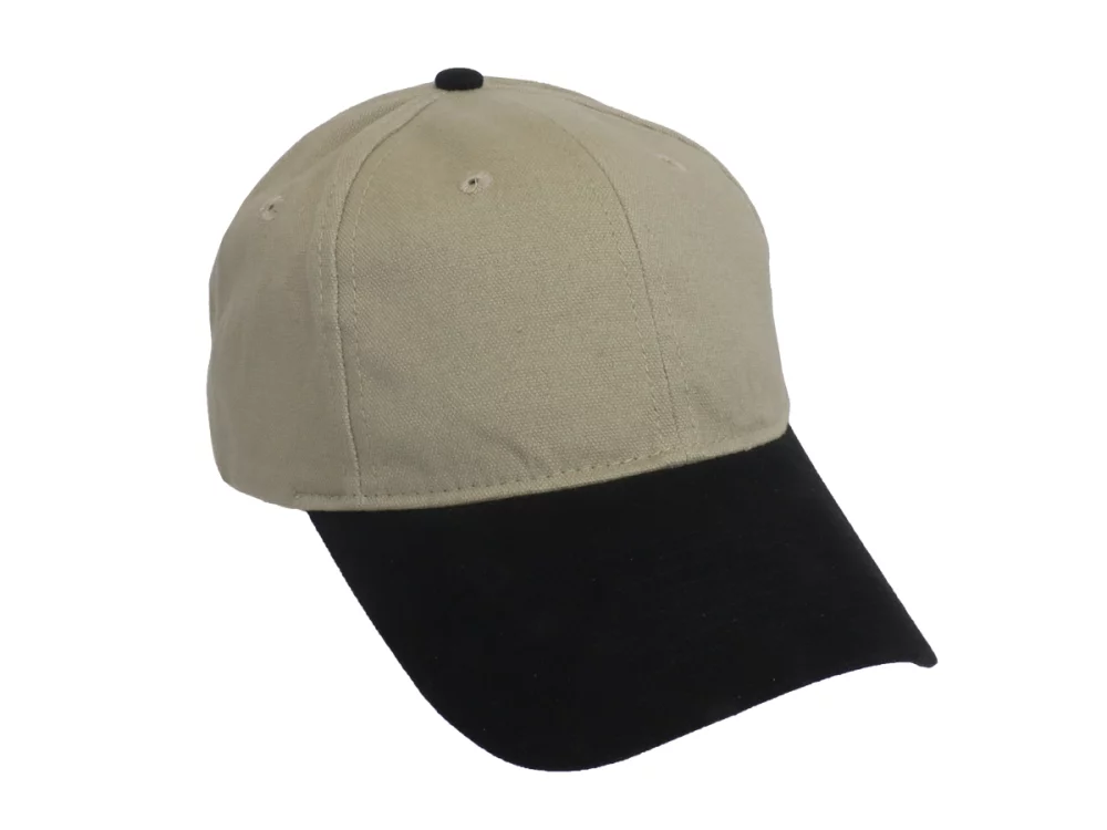 Casquette en toile brossée lavée et vieillie (bicolore)