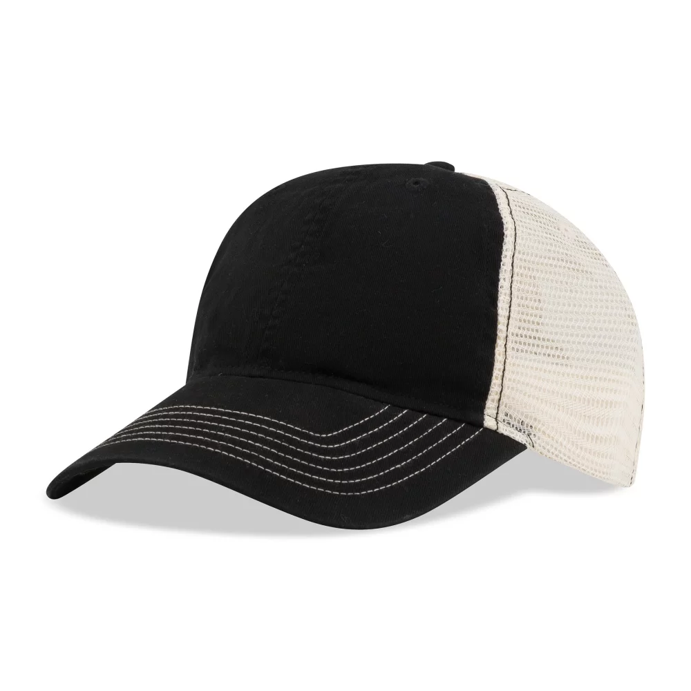Casquette avant en sergé de coton lavé biologiquement avec côtés et dos en maille douce
