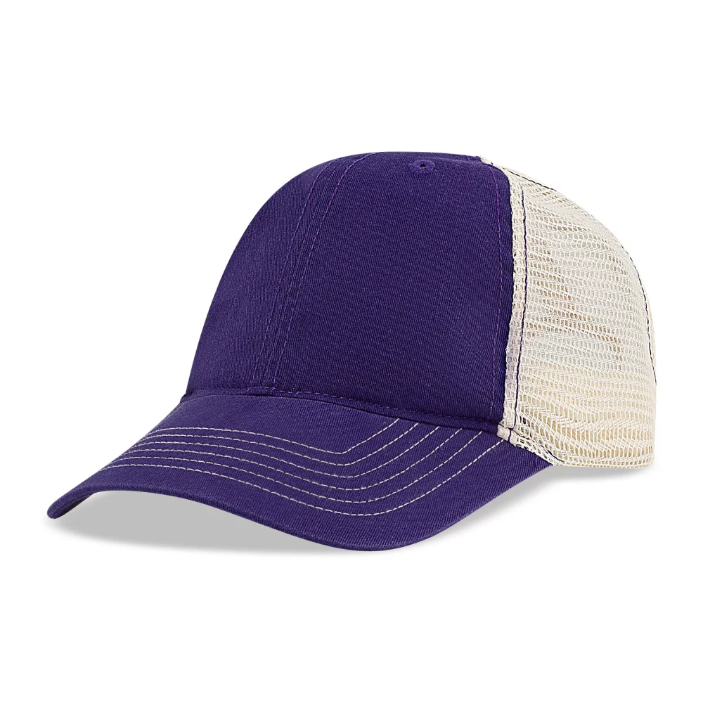 Casquette avant en sergé de coton lavé biologiquement avec côtés et dos en maille douce