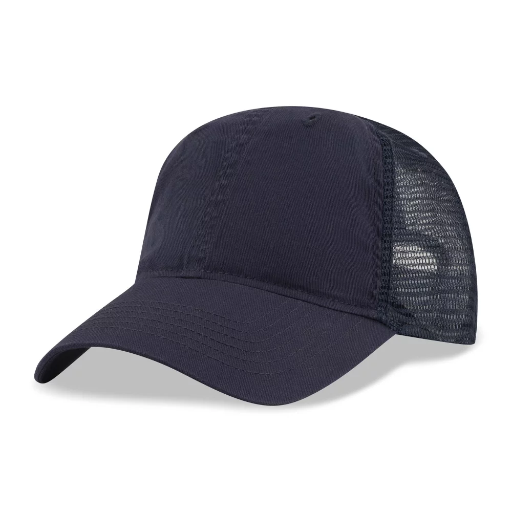Casquette avant en sergé de coton lavé biologiquement avec côtés et dos en maille douce