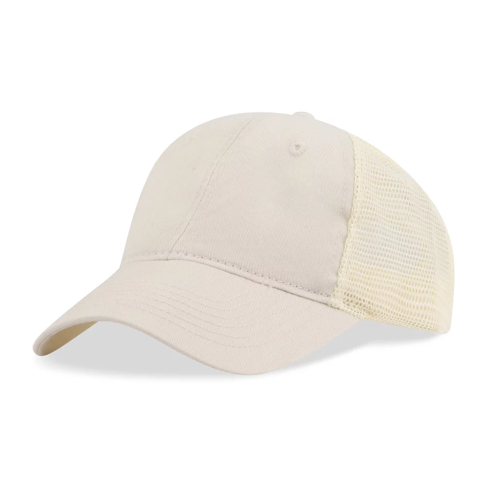 Casquette avant en sergé de coton lavé biologiquement avec côtés et dos en maille douce