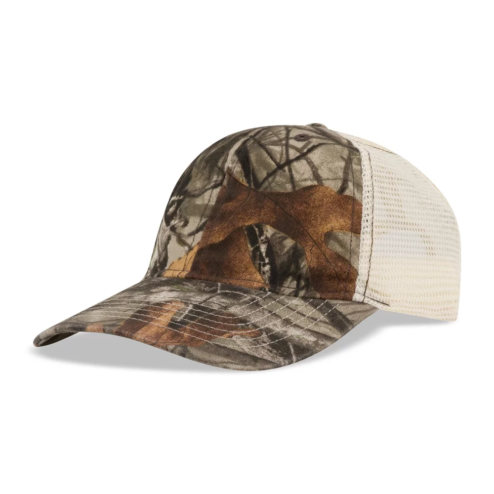 Casquette avant en sergé de coton lavé biologiquement avec côtés et dos en maille douce