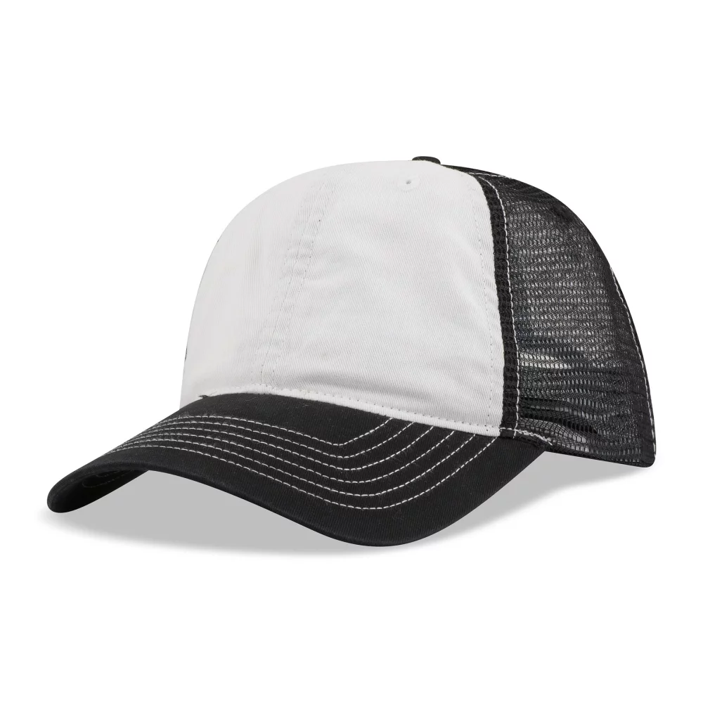 Casquette avant en sergé de coton lavé biologiquement avec côtés et dos en maille douce