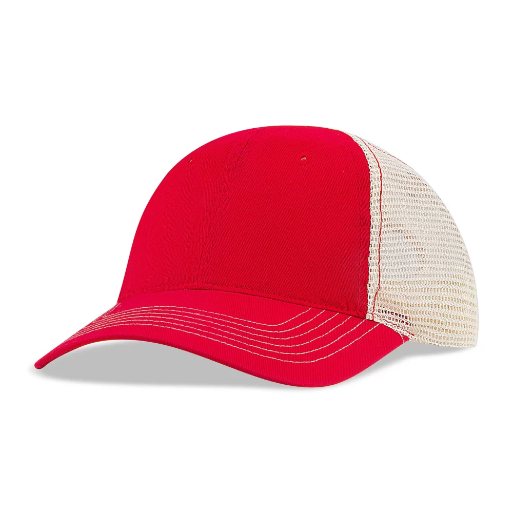 Casquette avant en sergé de coton lavé biologiquement avec côtés et dos en maille douce