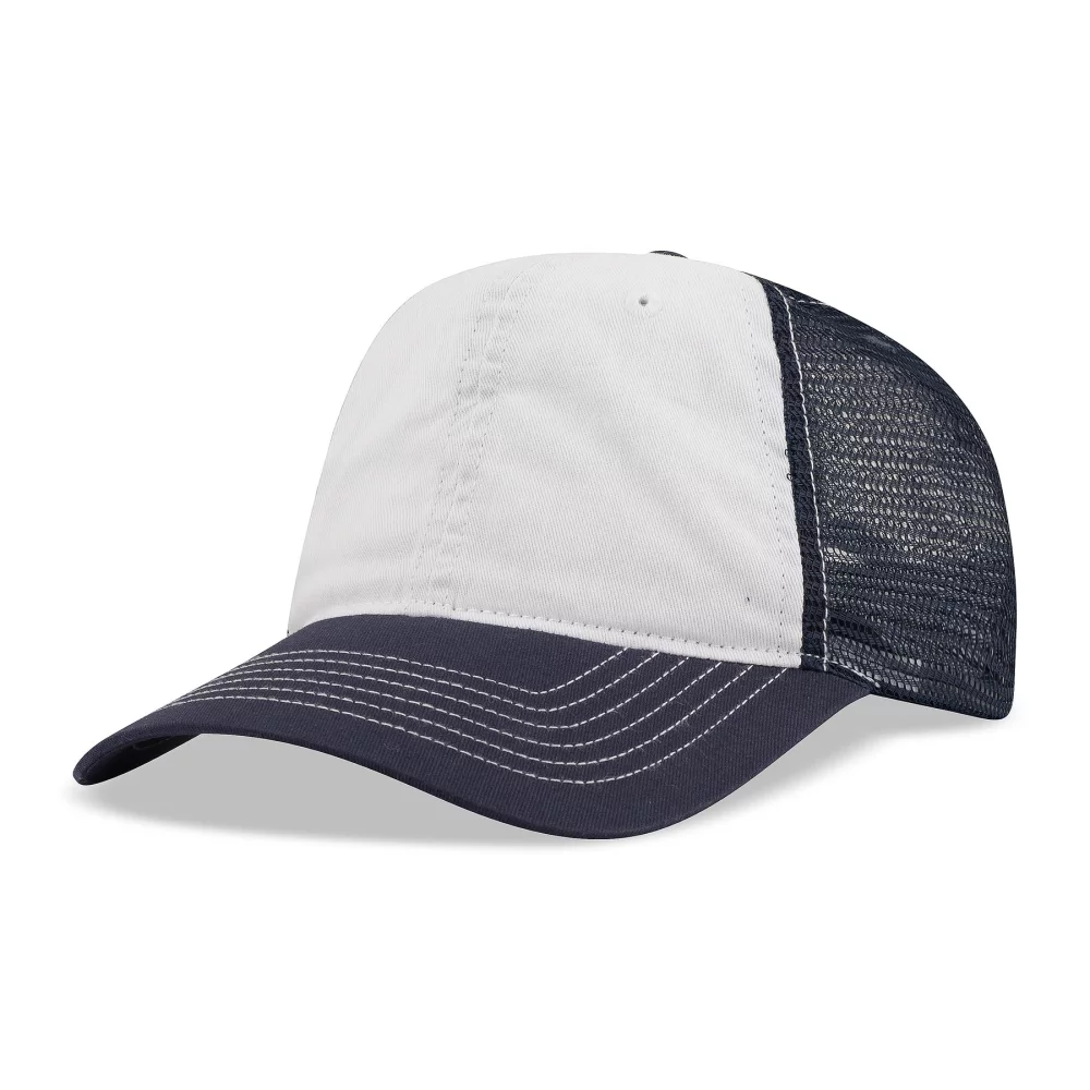 Casquette avant en sergé de coton lavé biologiquement avec côtés et dos en maille douce