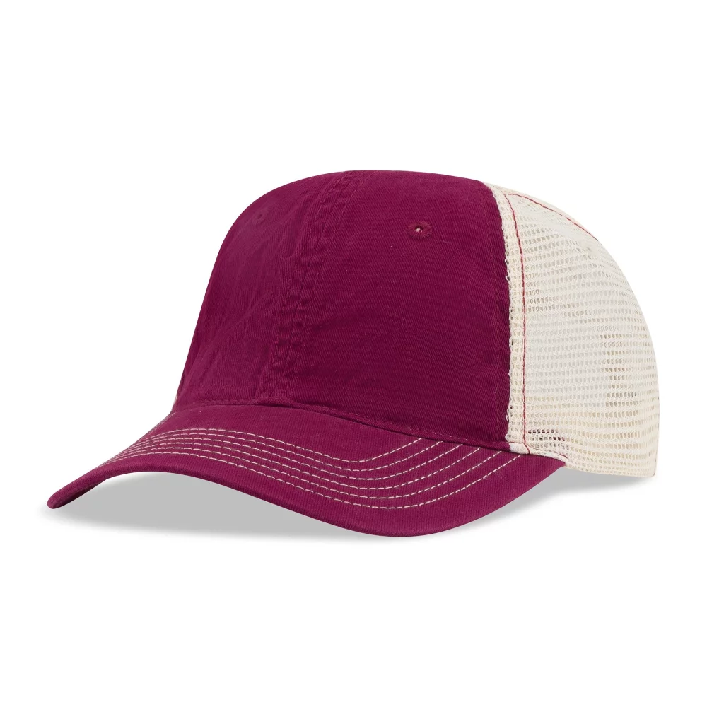 Casquette avant en sergé de coton lavé biologiquement avec côtés et dos en maille douce