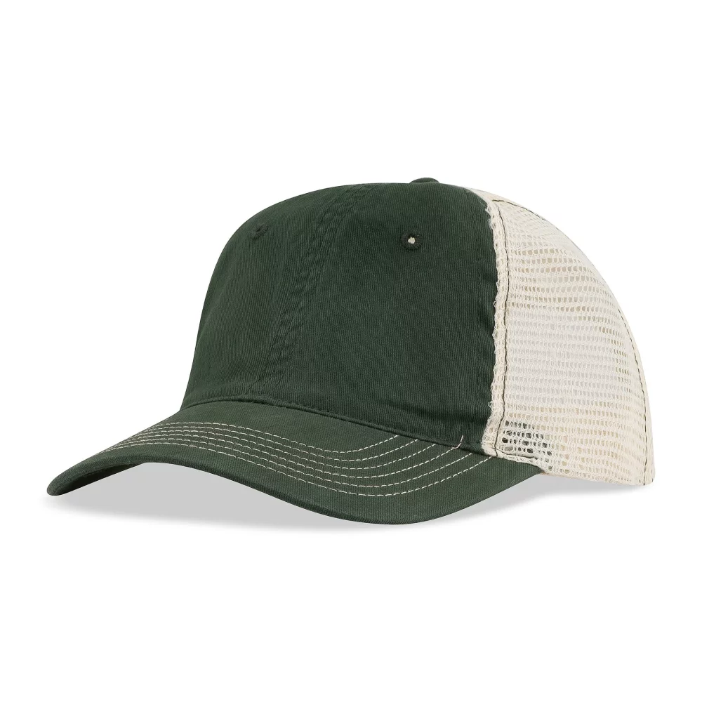 Casquette avant en sergé de coton lavé biologiquement avec côtés et dos en maille douce