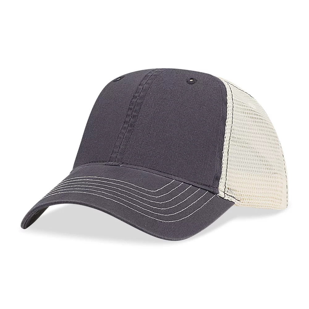 Casquette avant en sergé de coton lavé biologiquement avec côtés et dos en maille douce