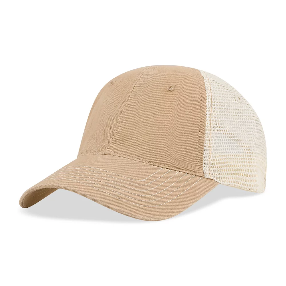Casquette avant en sergé de coton lavé biologiquement avec côtés et dos en maille douce
