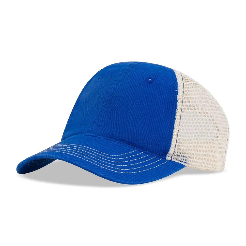Casquette avant en sergé de coton lavé biologiquement avec côtés et dos en maille douce