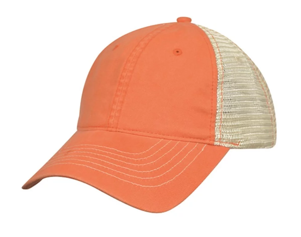 Casquette avant en sergé de coton lavé biologiquement avec côtés et dos en maille douce