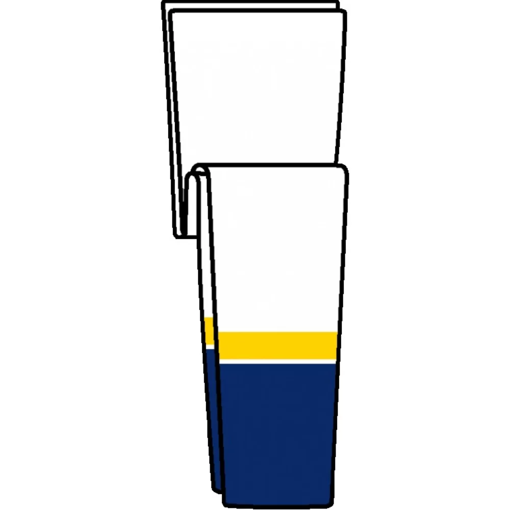 Nashville Pro Series White & Blue Socks w/Gold Stripe