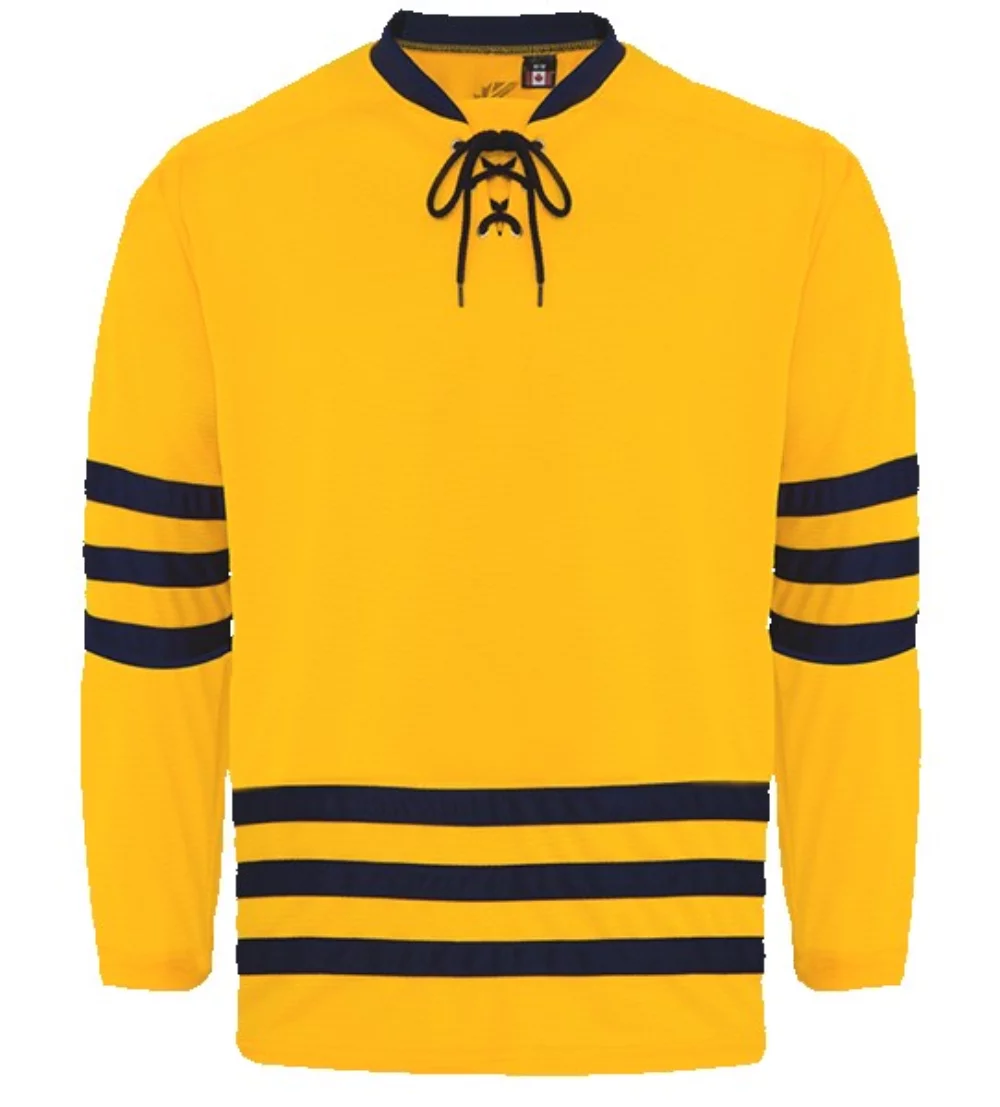 Michigan Pro Series Goalie Cut Premium Gold Jersey
