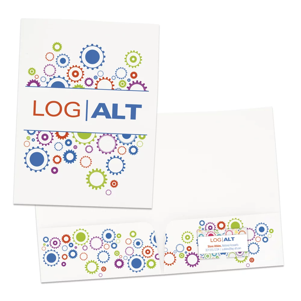 Dossier en papier en couleur complet