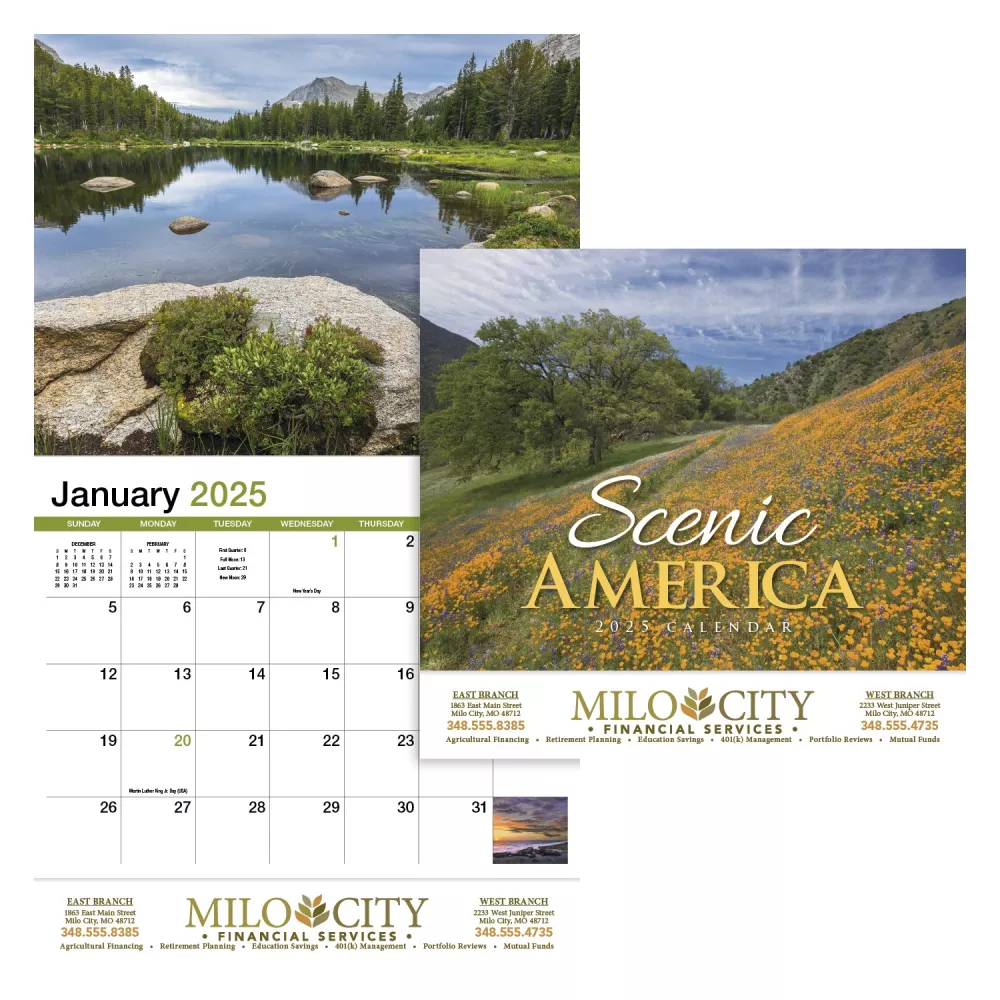 Calendrier de rendez-vous Scenic America® - Agrafé