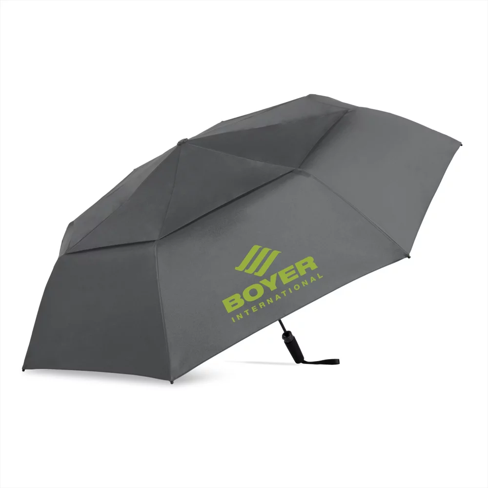 Parapluie compact GoGo® de Shed Rain™ VORTEX™ RPET de 54" avec ouverture/fermeture automatique et ventilation jumbo.