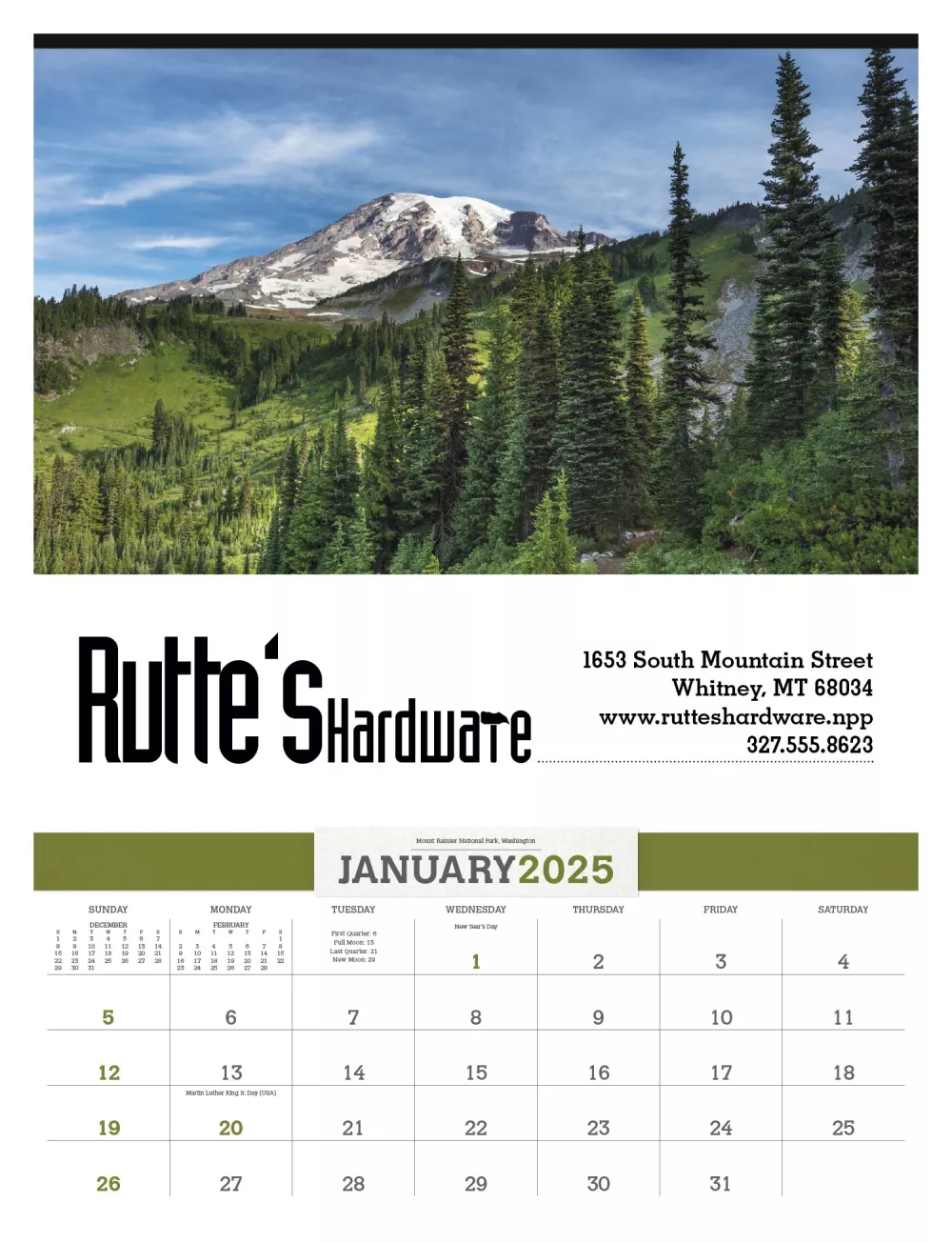 Splendeur américaine avec blocs de dates