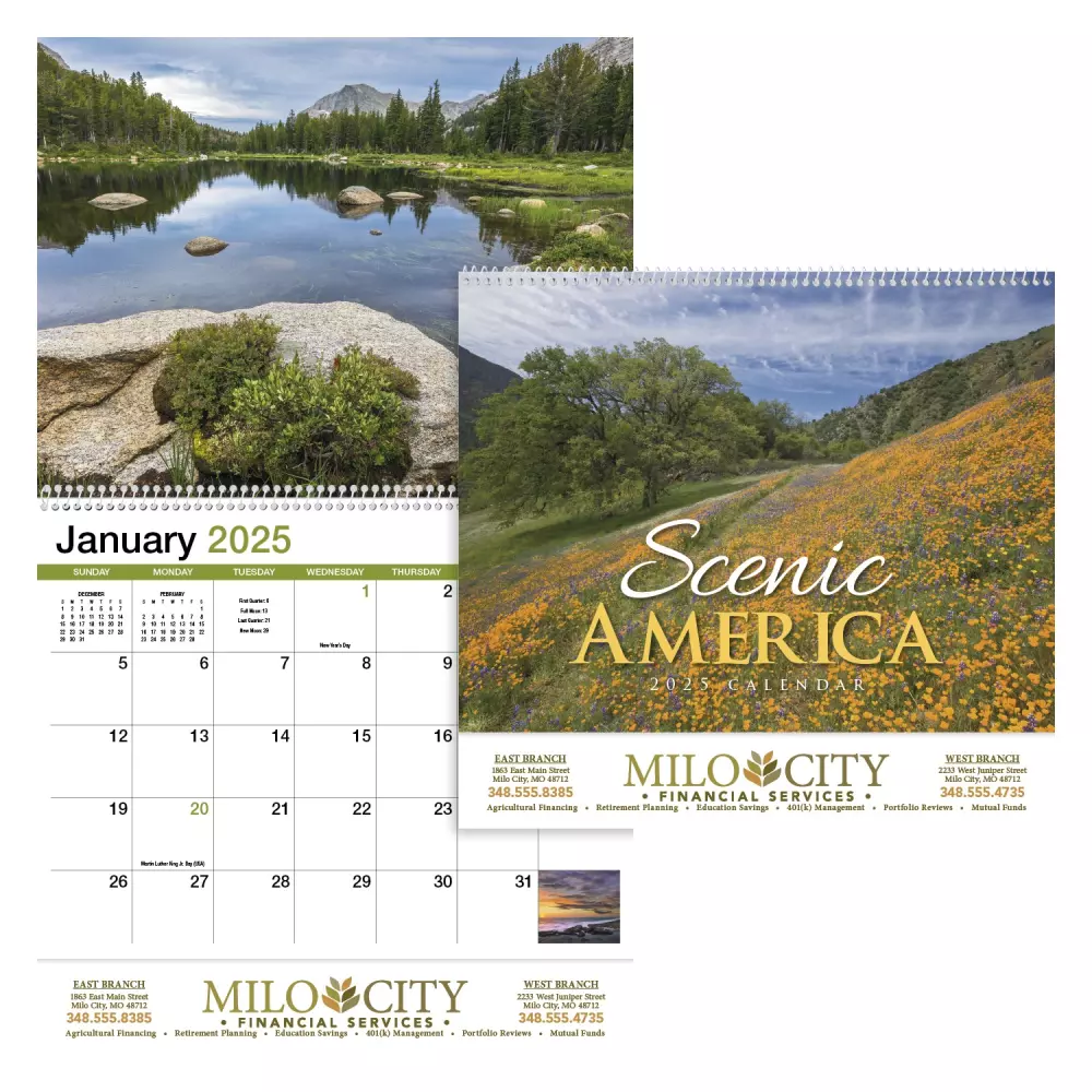 Calendrier de rendez-vous Scenic America® - Spirale