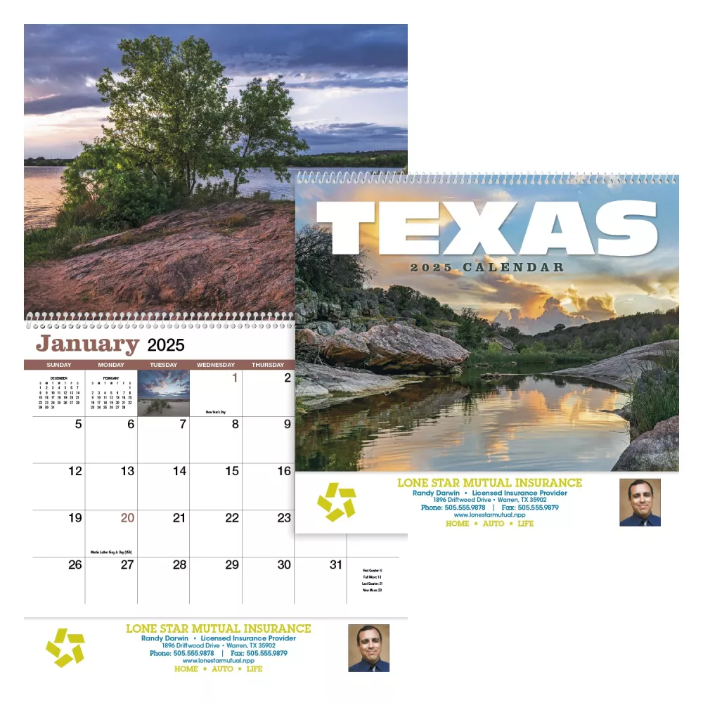 Texas Appointment Calendar - Spiral