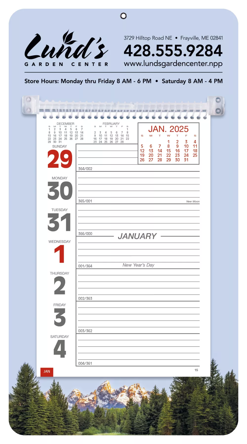 Mémo Hebdomadaire en Couleur Complète