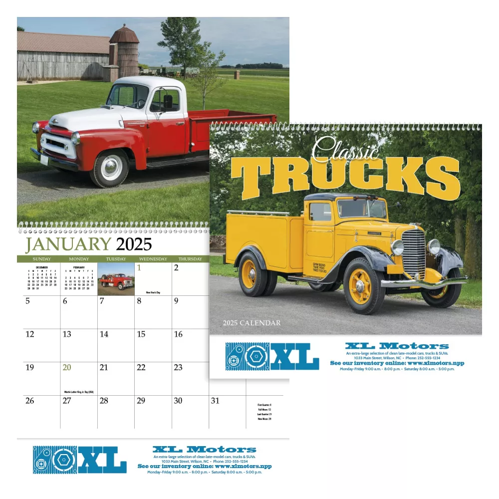 Calendrier de rendez-vous de camions classiques - Spirale