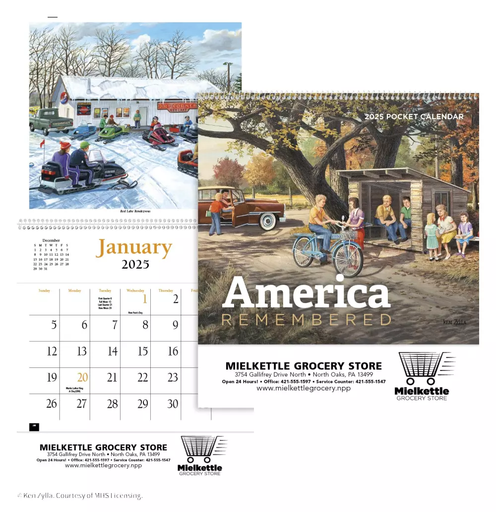 Calendrier de poche America Remembered
