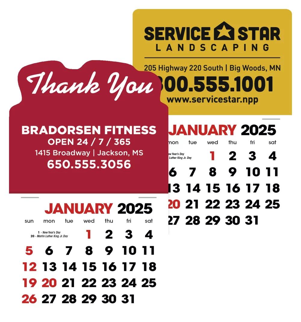 Calendrier mural standard