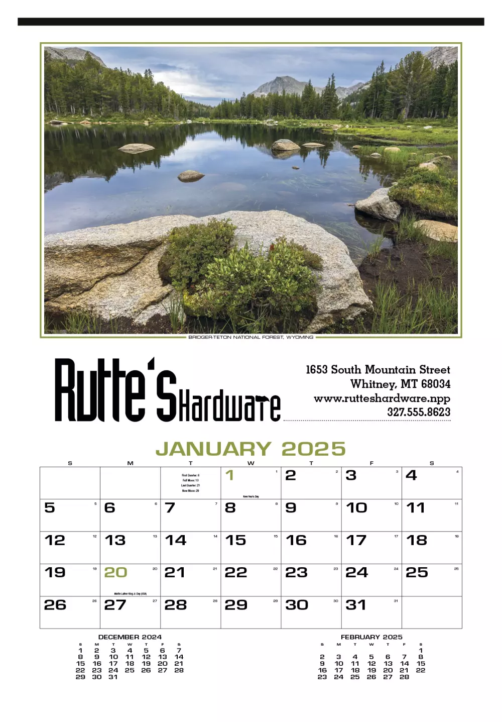 Notre calendrier exécutif Our Beautiful America®