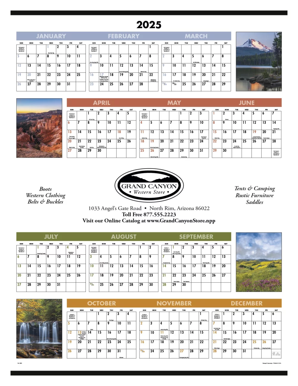 Paysage en une année