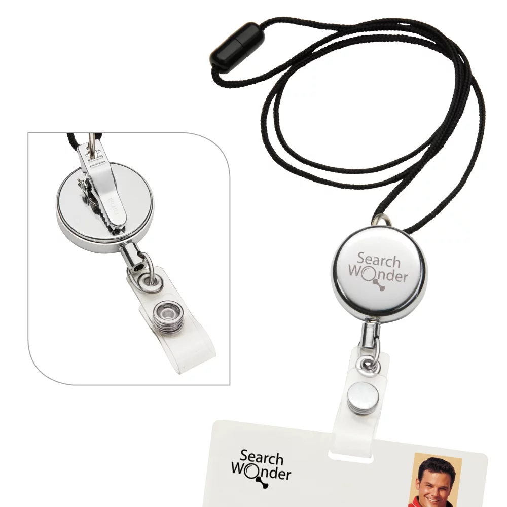 Porte-badge métallique à double fonction