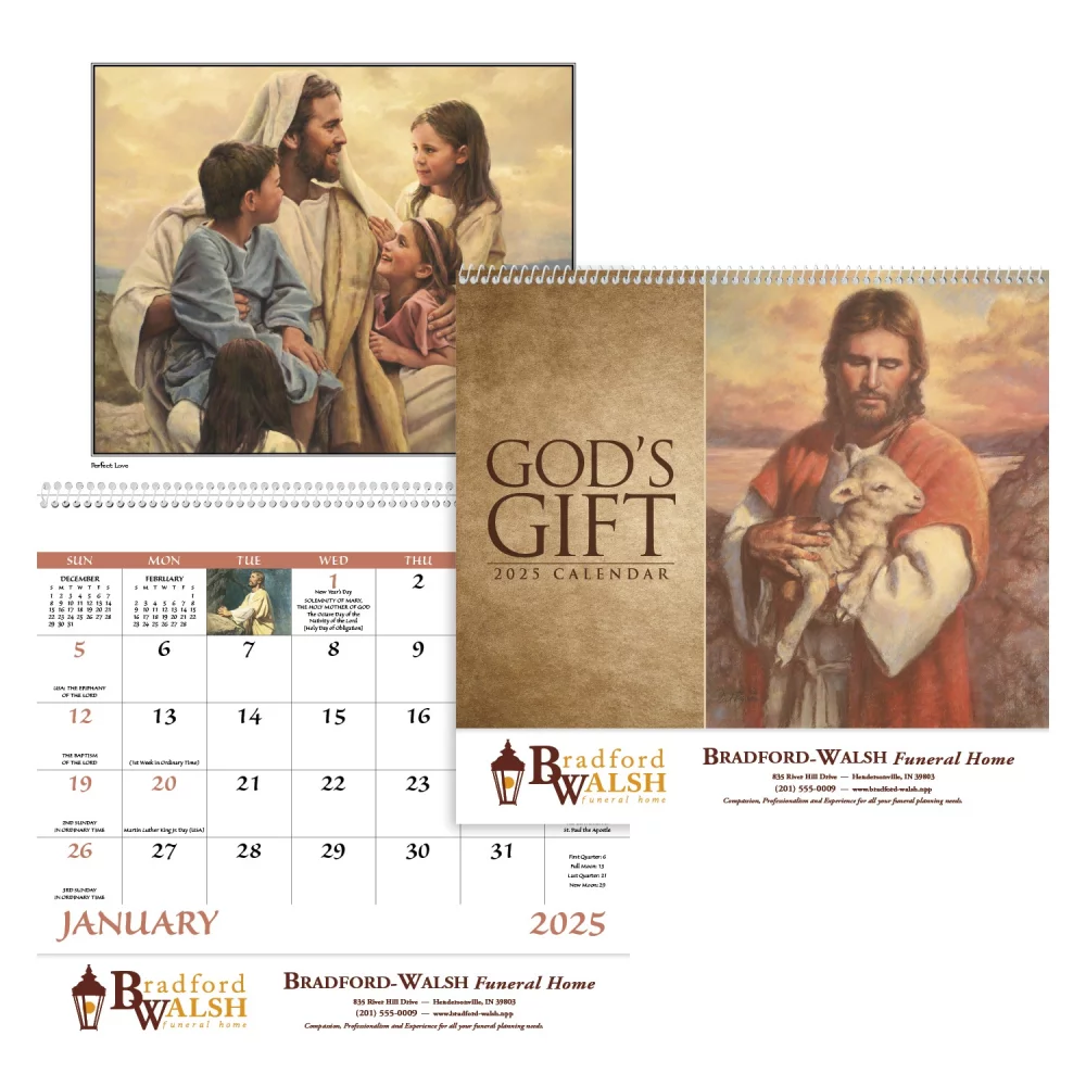 Cadeau de Dieu avec feuille de préparation aux funérailles - Spirale